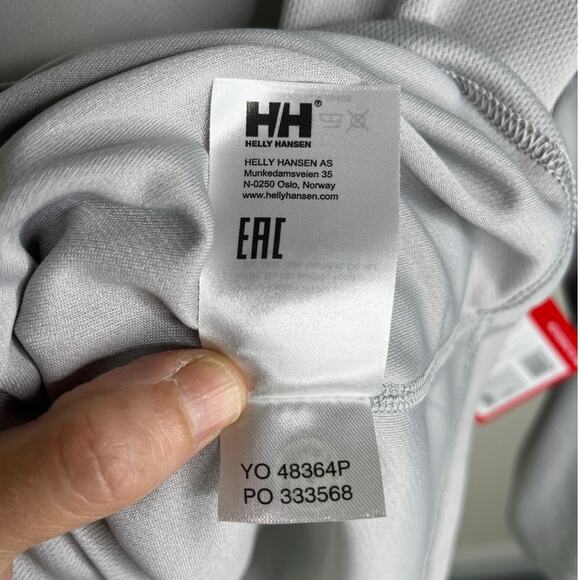 Helly Hansen Athletic Shirt Mens Small Gray UPF 50+ Regular Fit NWT - Picture 9 of 12